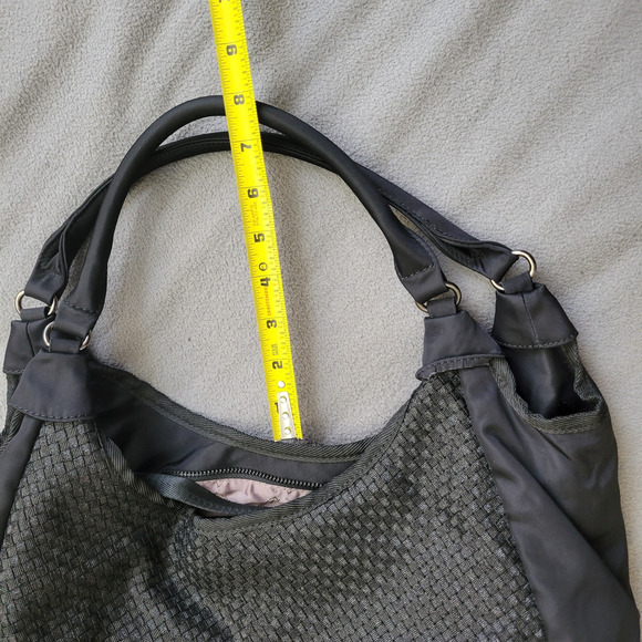 ZEE ALEXIS Purse Black Woven Boho Handbag Crossbody Strap Textured Tote Casual - Picture 6 of 14